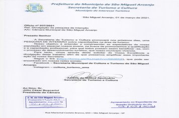 Secretaria Municipal de Turismo e Cultura de São Miguel Arcanjo realiza pesquisa para capacitação do setor turistico