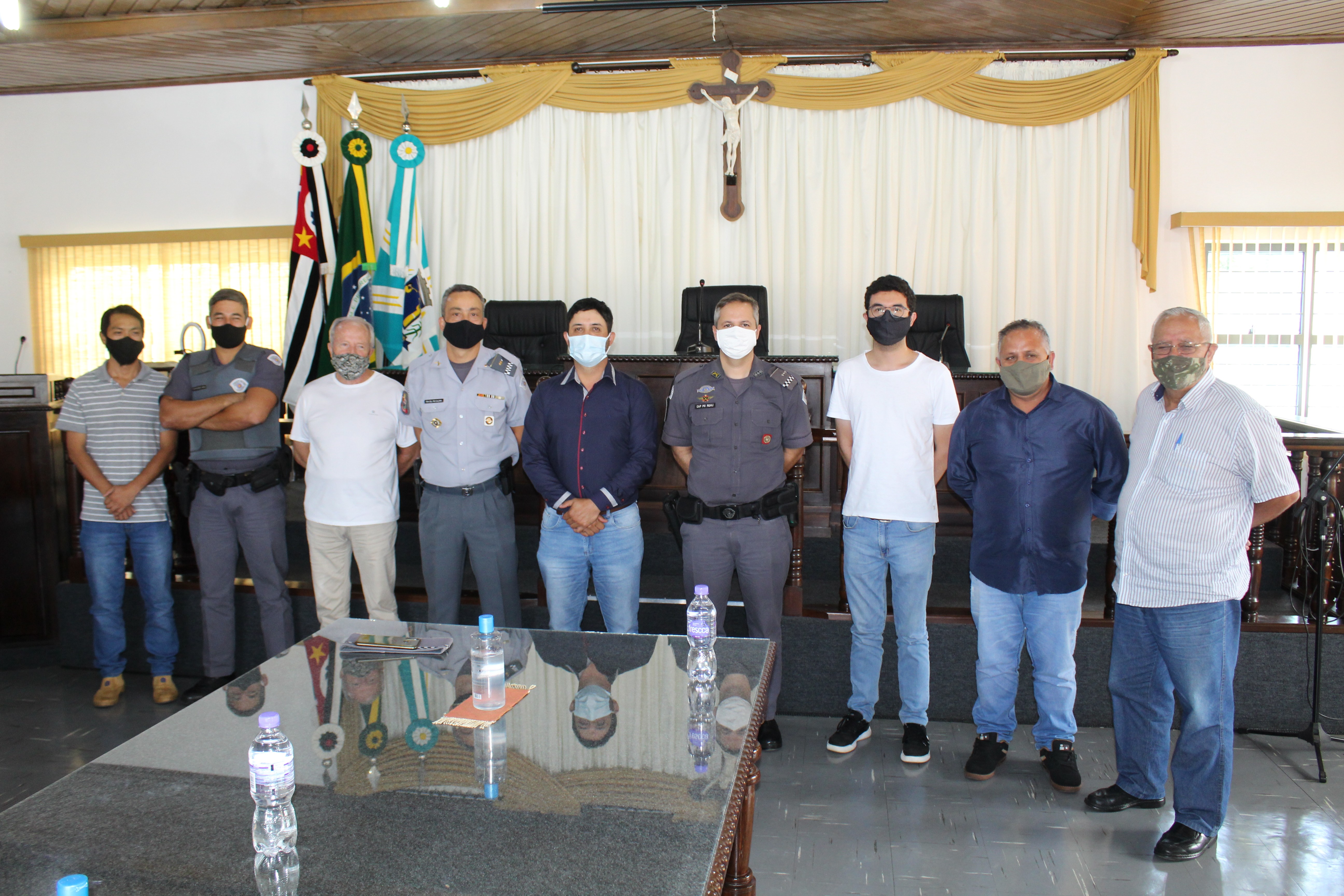 Vereadores reúnem-se com o novo Comandante do 22º Batalhão de Polícia Militar de Itapetininga