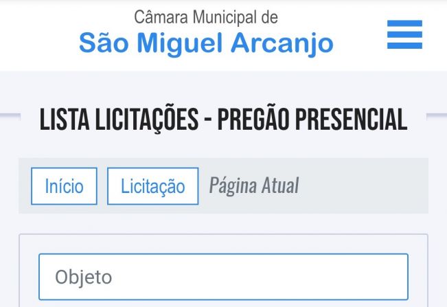 CÂMARA ABRE LICITAÇÃO PARA PREGÃO PRESENCIAL