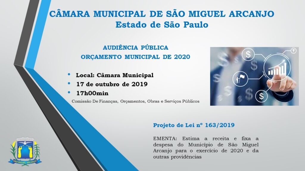 Comunicado de Audiência Pública - Orçamento de 2020